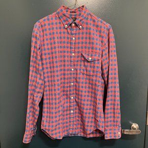 J Crew Slim Brushed Twill Shirt - Men's Small
